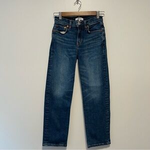 Re/Done 70s Mid Rise Stovepipe Royal Fade Blue Jeans 24
